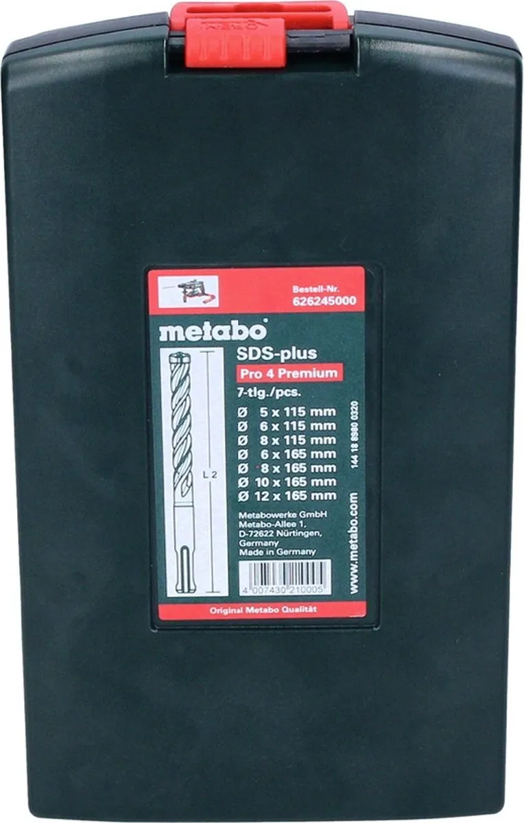 Metabo SDS Plus Boorset 7-delig - 5/110 t/m 10/160mm - afbeelding 6 van 6