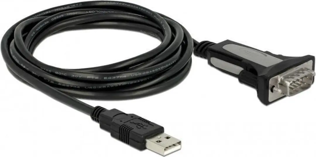 Delock USB-A naar RS232 Adapter 9-pins SUB-D FTDI 3m - Zwart