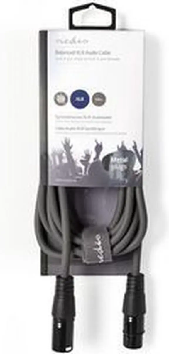 Nedis Gebalanceerde Audiokabel XLR 3-Pins 3.00m - Donkergrijs