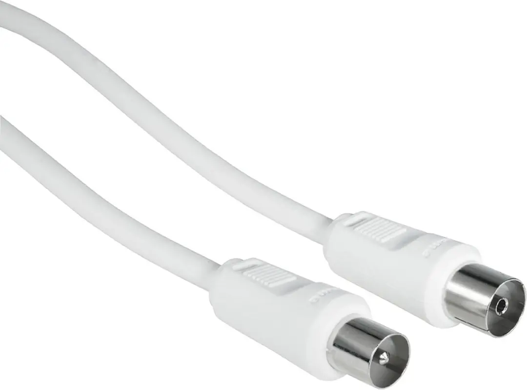 Hama 00182193, 1,5 m, Coax, Coax, Wit