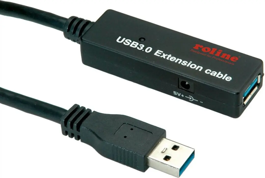 Roline USB 3.2 Gen 1 Actieve Repeater Kabel 10m - Zwart - afbeelding 6 van 6