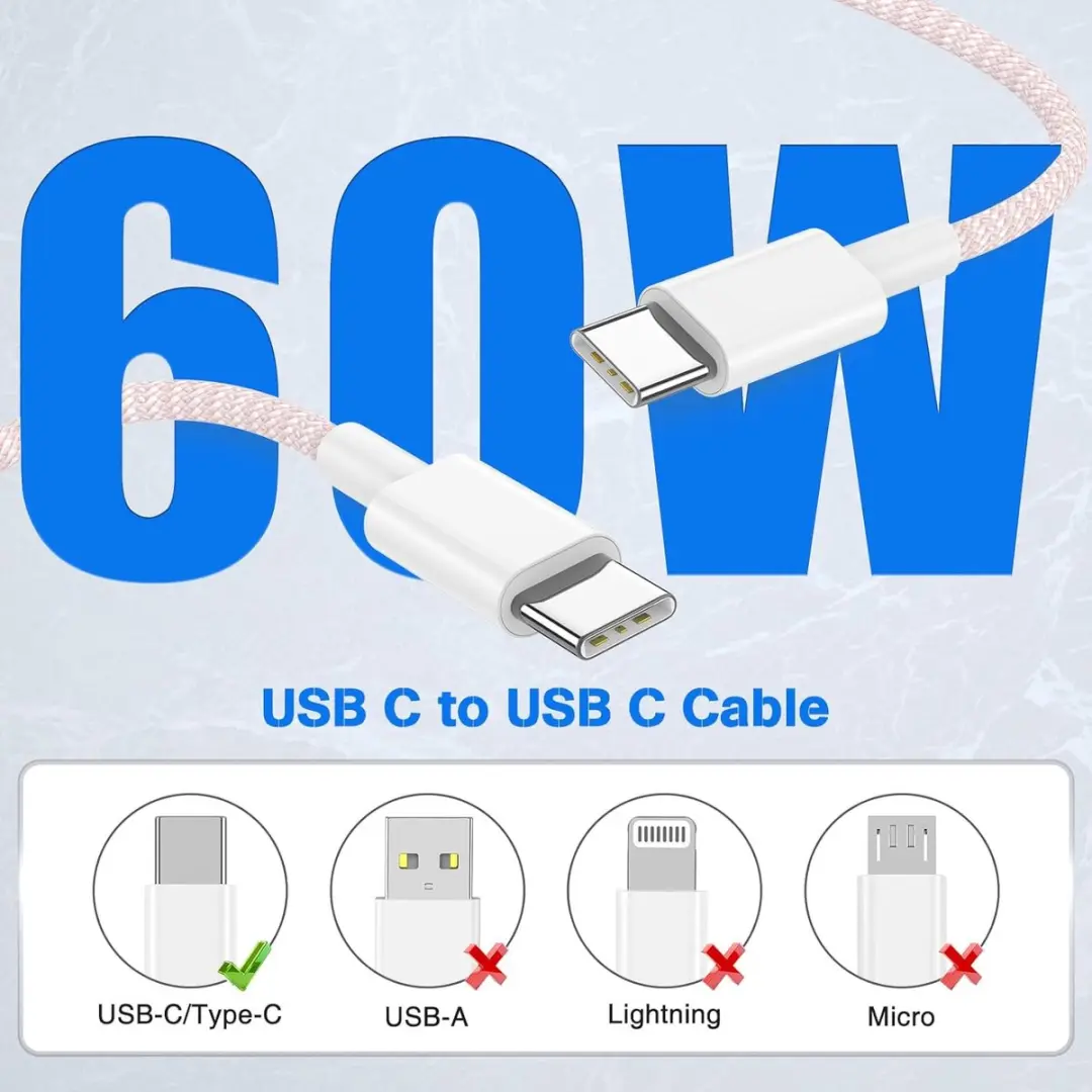 NÖRDIC USBC-501 USB-C Kabel 50cm - Roze
