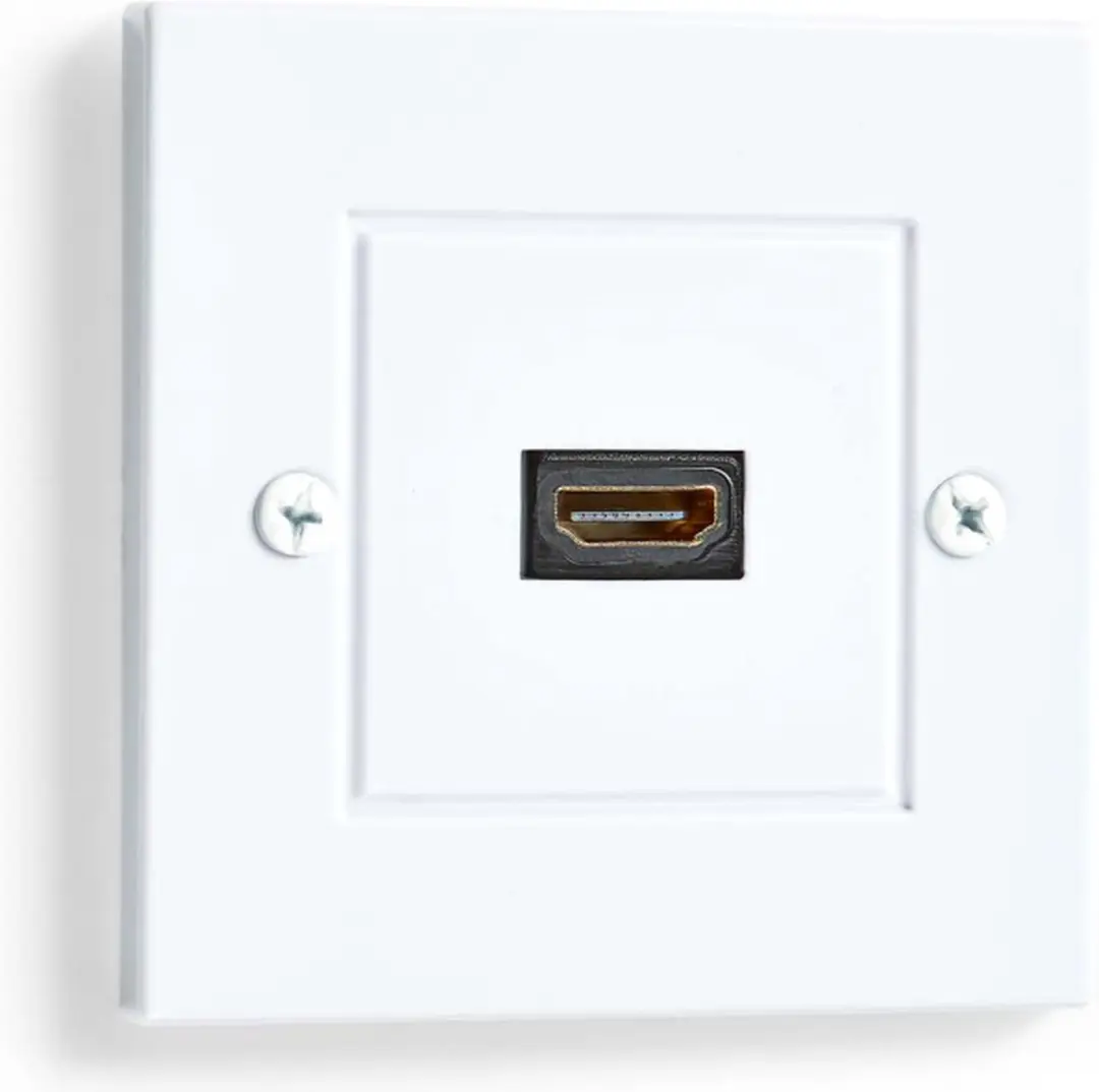 Nedis HDMI Wandcontactdoos CVGB34950WT - 4K@60Hz - Verguld - Zwart