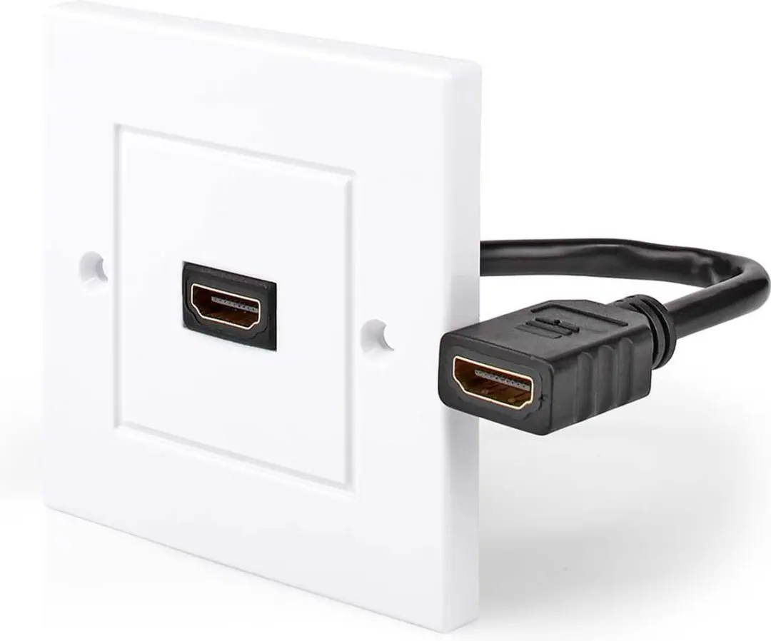 Nedis HDMI Wandcontactdoos CVGB34950WT - 4K@60Hz - Verguld - Zwart
