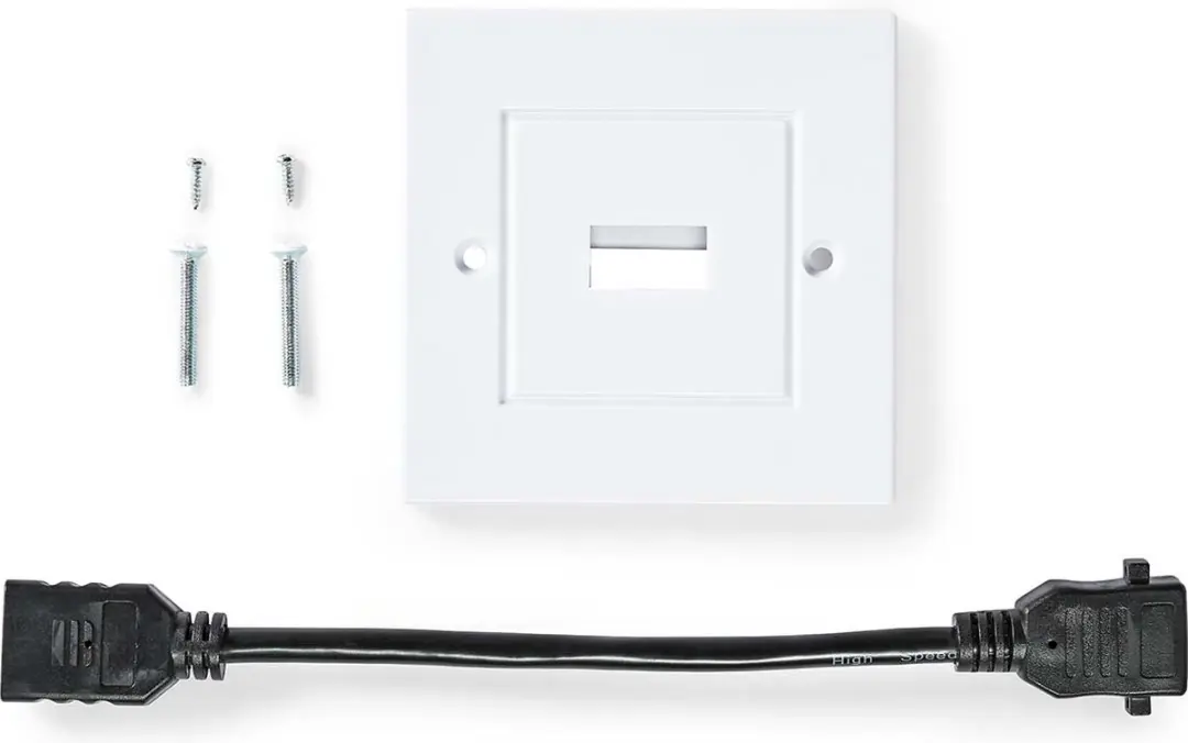Nedis HDMI Wandcontactdoos CVGB34950WT - 4K@60Hz - Verguld - Zwart