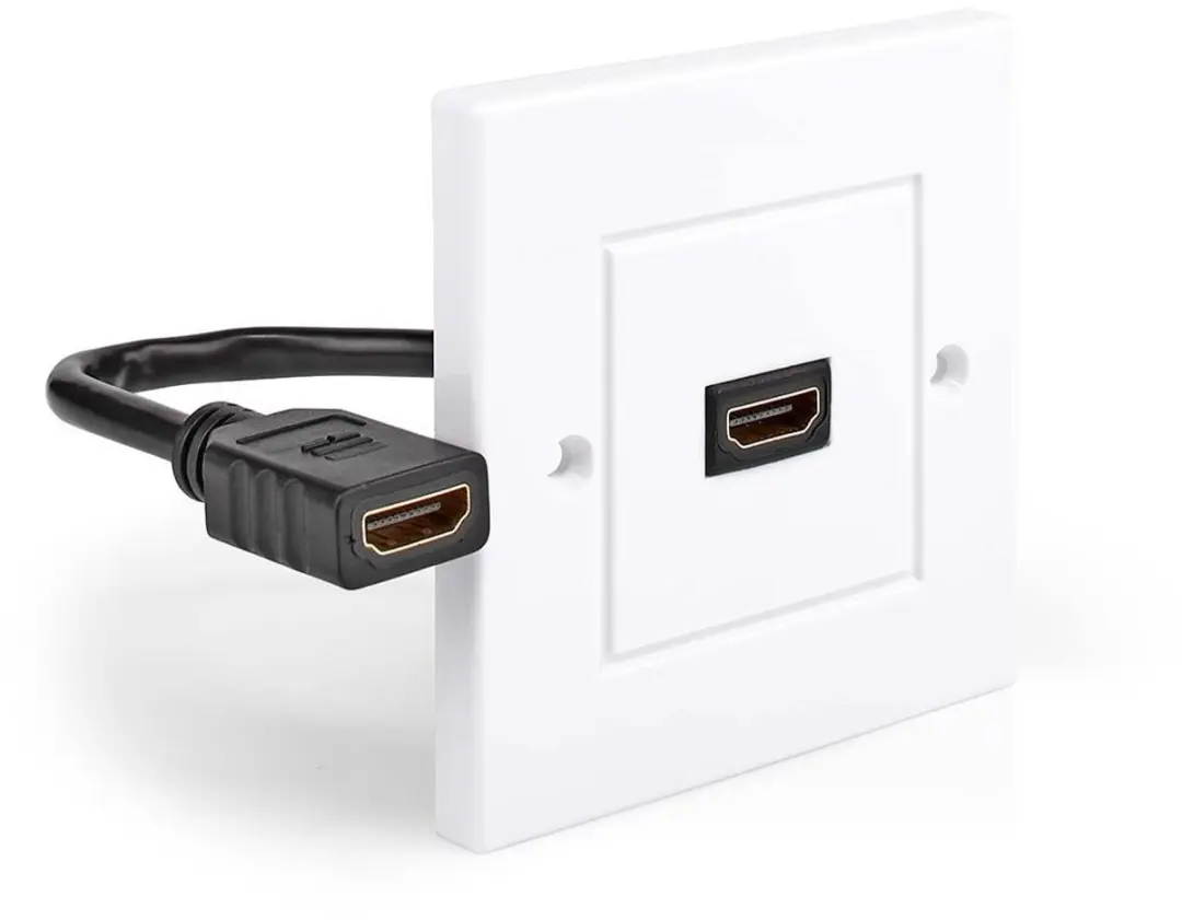 Nedis HDMI Wandcontactdoos CVGB34950WT - 4K@60Hz - Verguld - Zwart