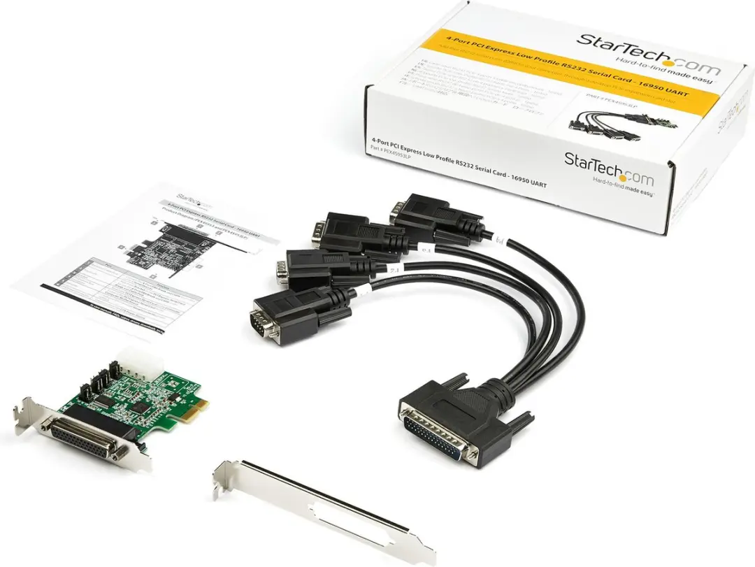 Startech PEX4S953LP PCI-kaart - Meerkleurig