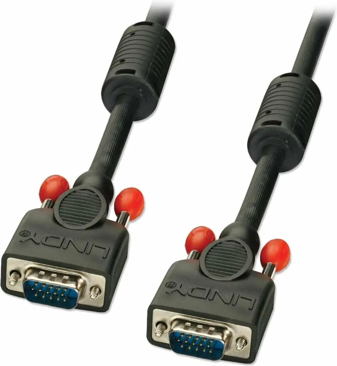 Lindy 36371 VGA-kabel 15-polig - 0,5m - Zwart