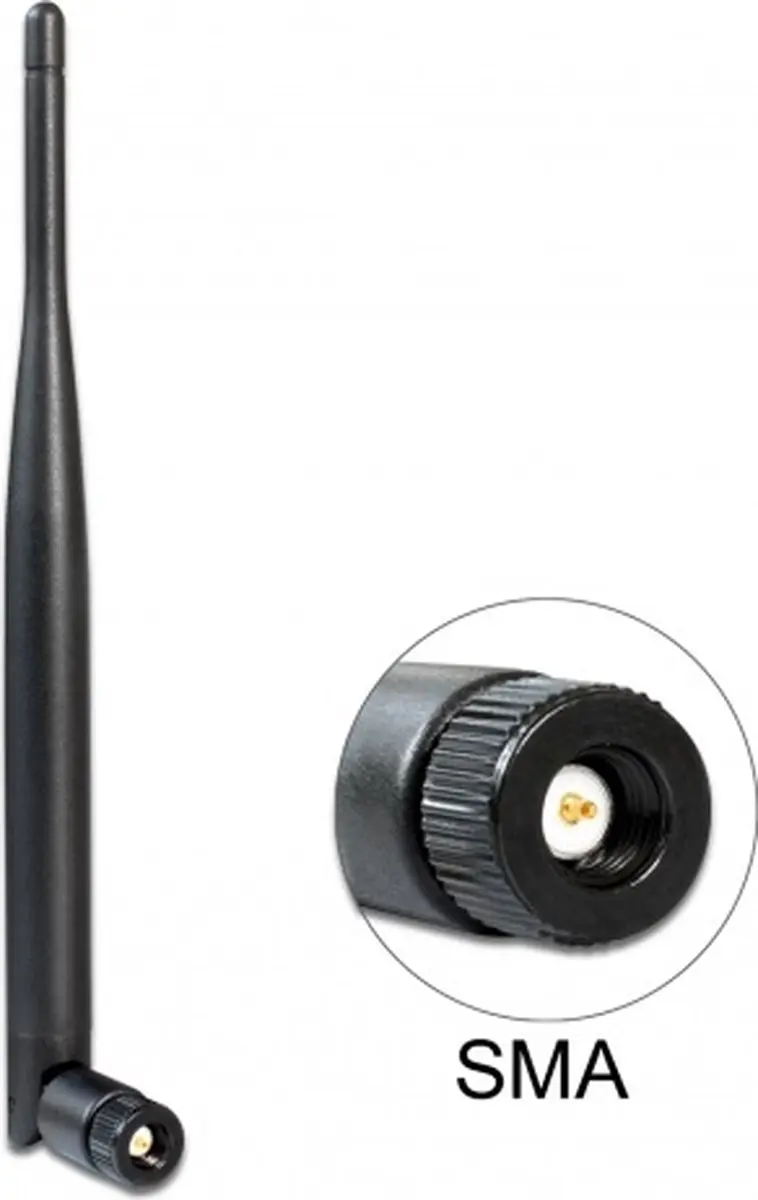 Delock WLAN Antenne 2.4/5GHz Omnidirectioneel SMA(m) 4-5dBi