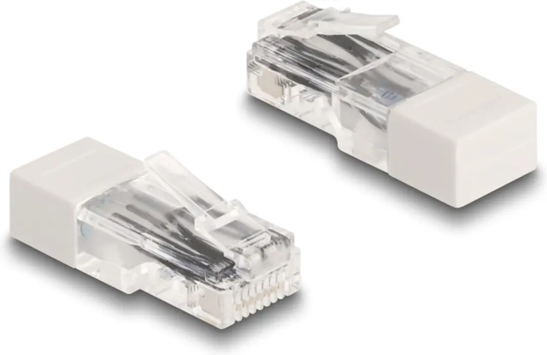 Delock RJ45 Plug 120 Ohm Wit