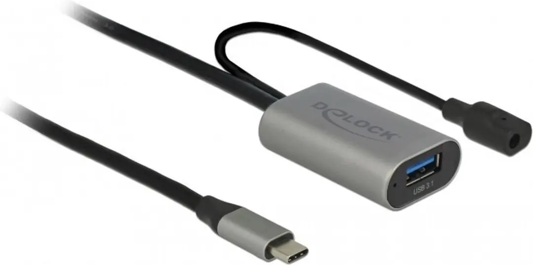 Delock USB 3.1 Gen 1 Type-C naar Type-A Kabel 5m - Zwart