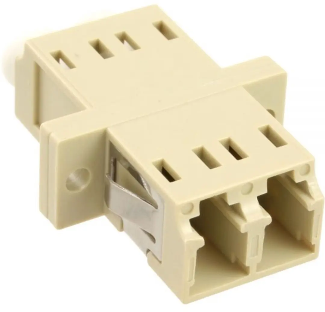 InLine LC Duplex MM Inbouw Koppelstuk - Beige