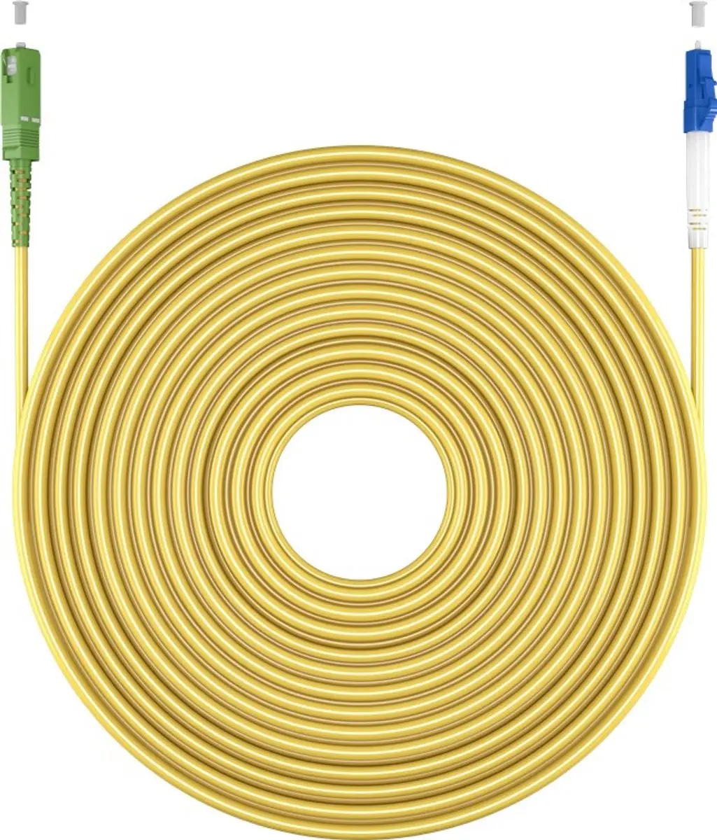 Goobay LC/SC Simplex FTTH Kabel OS2 Geel 10m
