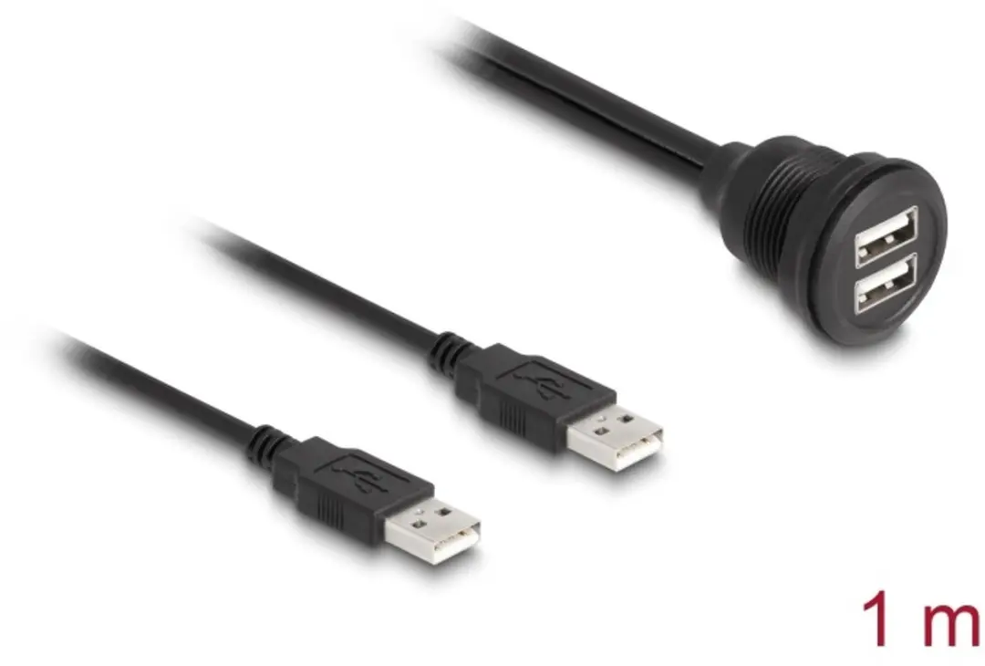 Delock USB 2.0 Kabel 2x Type-A M naar 2x Type-A V