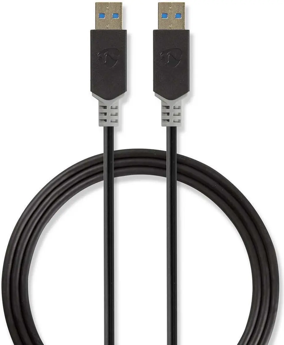 Nedis USB 3.2 Gen 1 USB-A Kabel 5Gbps 2m - Antraciet