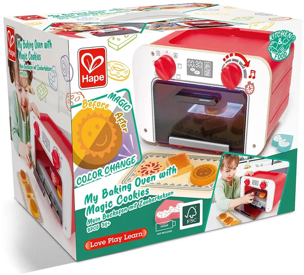 Hape Oven met kleurverandering - 3x AAA batterijen - Veelkleurig