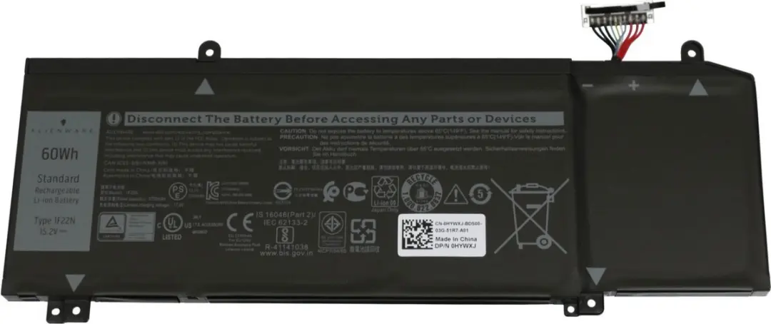 Dell 01F22N Batterij - 60Wh - 15,2V
