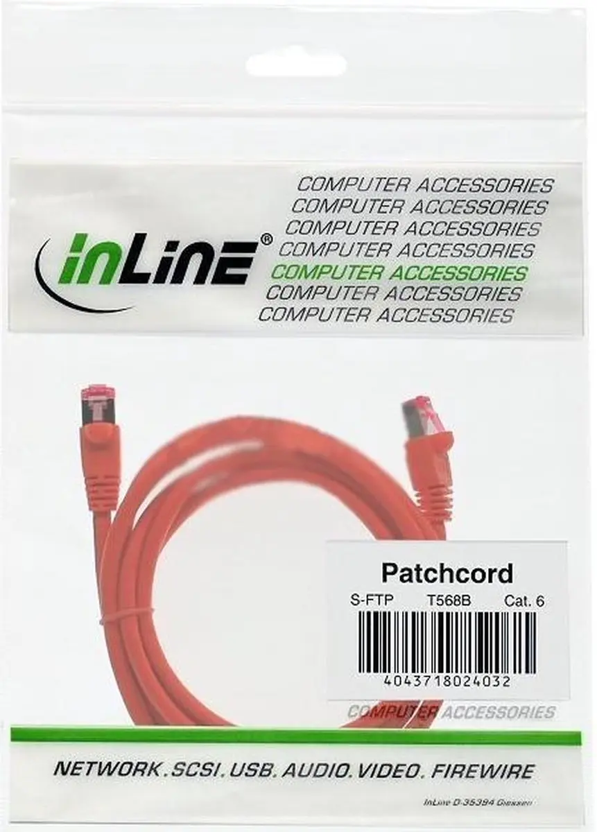 InLine Patchkabel S/FTP Cat.6 15m - Oranje