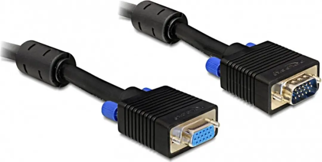 Delock VGA Verlengkabel 15m - Zwart