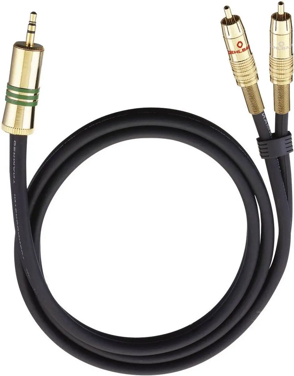 Oehlbach 2056 Cinch/Jack Audio Kabel 1m - Zwart