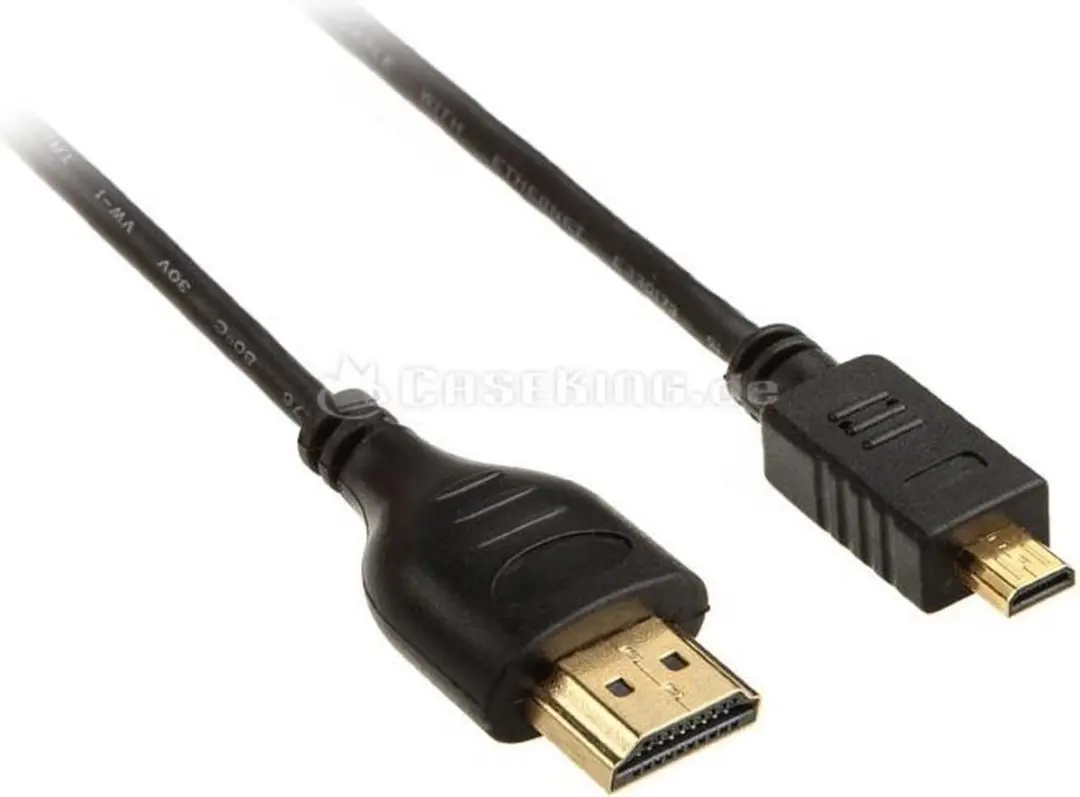 InLine HDMI Superslim A naar D HS met Ethernet 1,8m - Zwart/Goud
