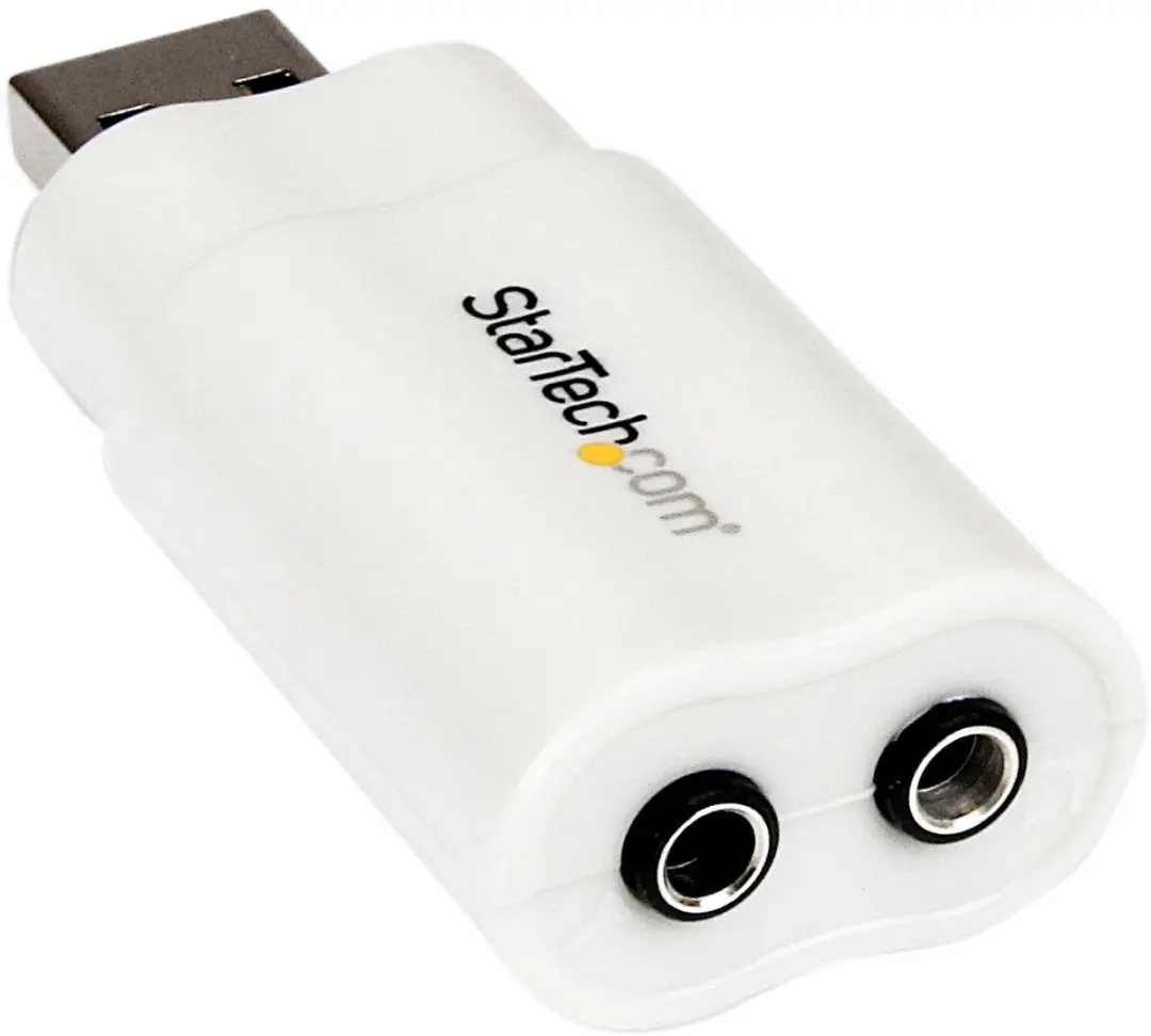 Startech ICUSBAUDIO USB naar Stereo Audio Adapter - Wit
