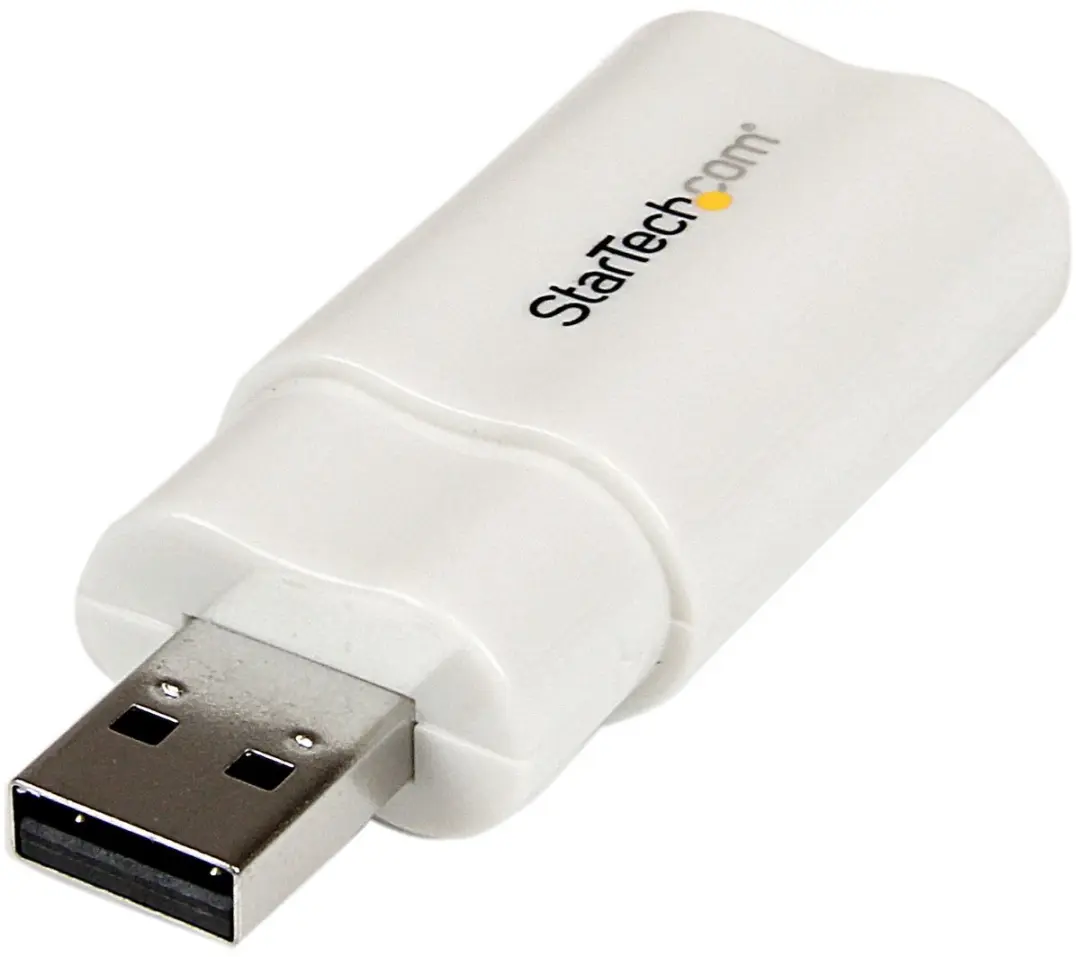 Startech ICUSBAUDIO USB naar Stereo Audio Adapter - Wit
