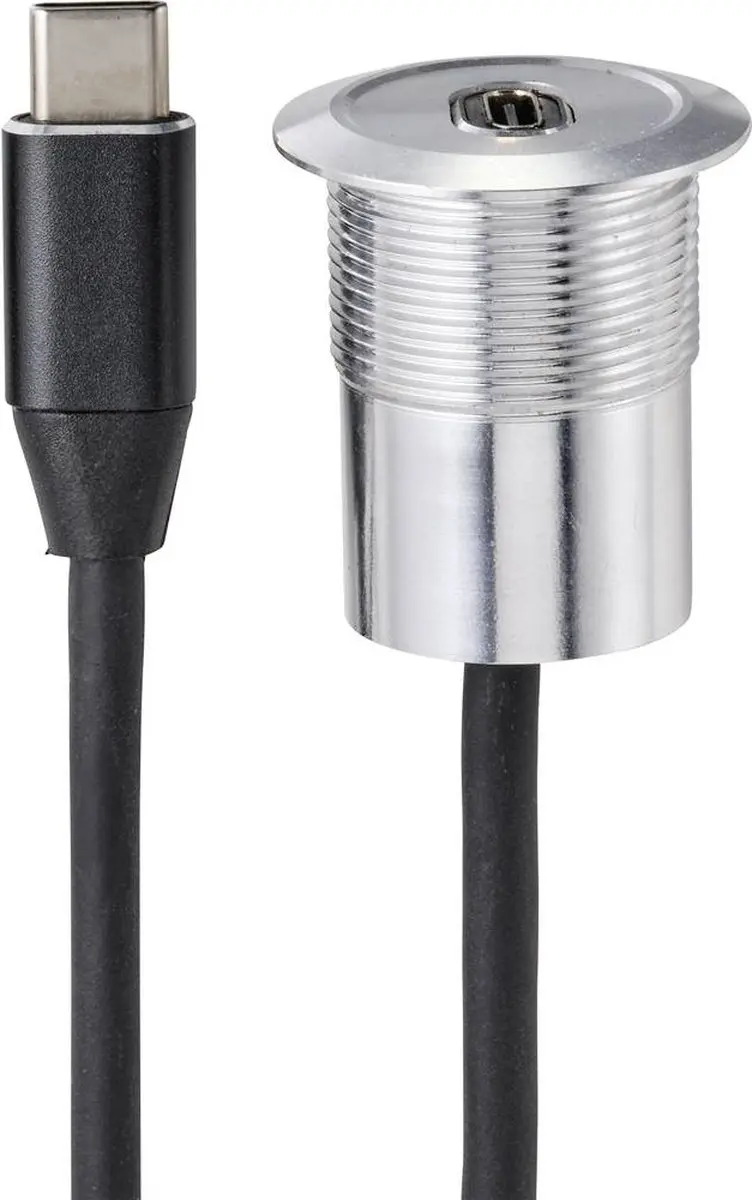 Tru Components TC-9534344 USB-C Inbouwbussen - Zilver