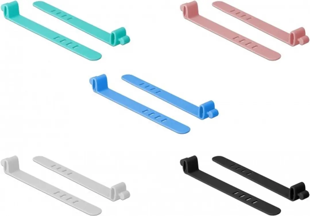 Delock Silicone Kabelbinders - 10 Stuks - Assorti Kleuren