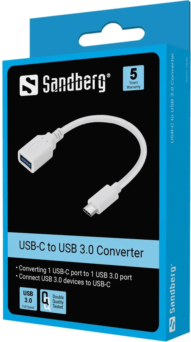 Sandberg 136-05 USB-C naar USB 3.0 Converter - Wit - afbeelding 6 van 6