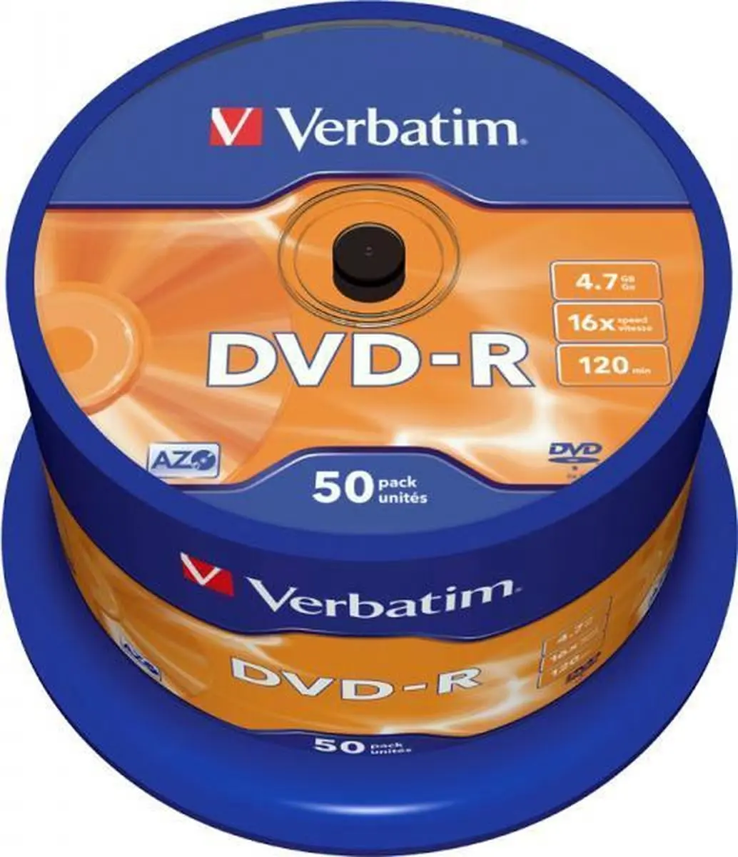 Verbatim 43548 DVD-R 4.7GB - 50 Stuks