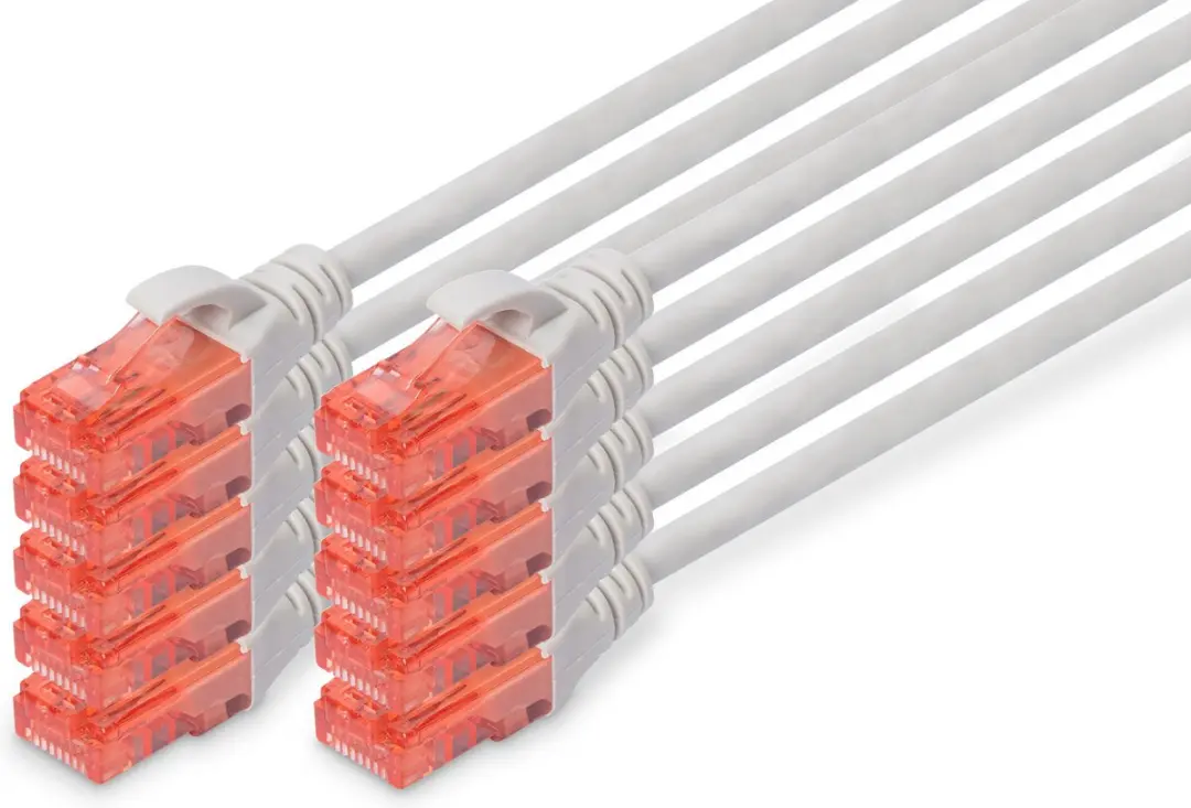 Digitus CAT6 UTP Kabel 0.5m - 10 Stuks Grijs