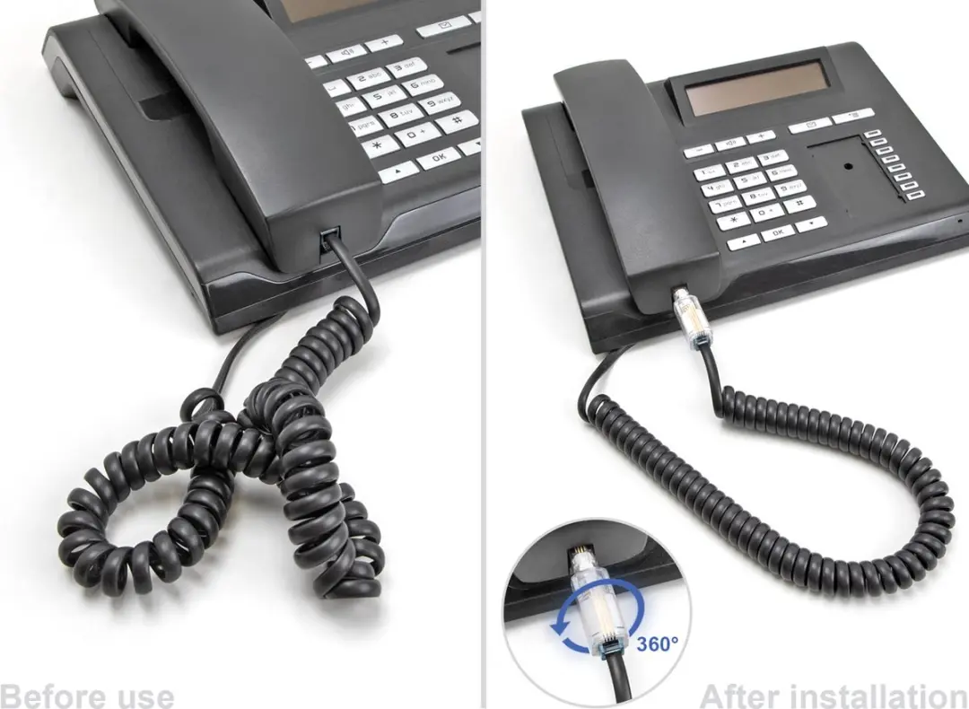 Delock Telefoonkabel Anti-Twist Adapter RJ10 - Transparant/Wit