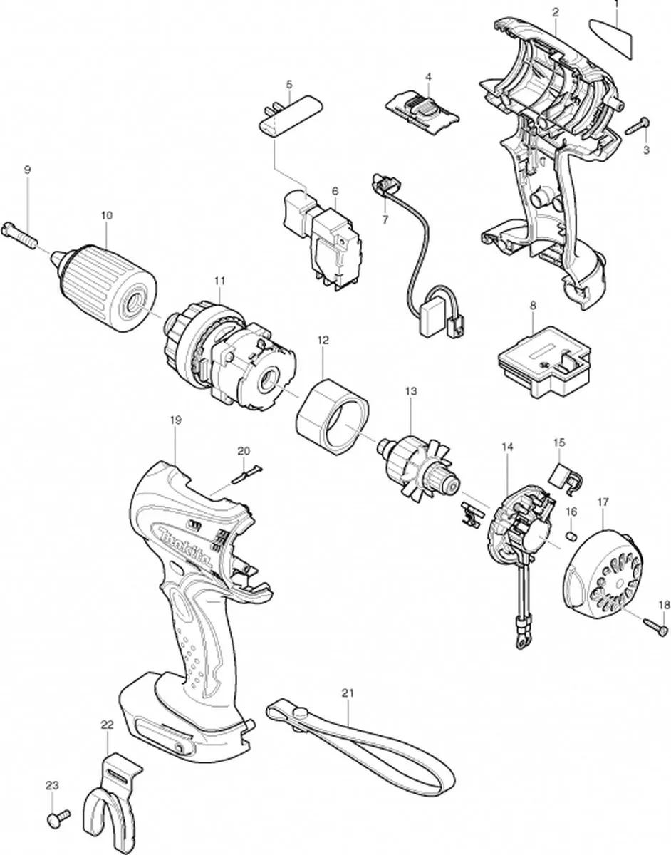 Makita 419041-9 Schroefmachine Accessoire - Knop L+R