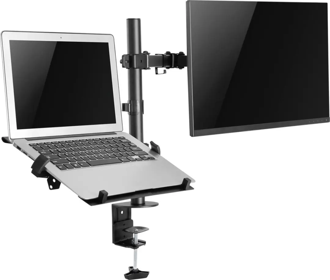 SpeaKa Professional SP-MM-302 Monitorbeugel 2x 32" - Zwart - afbeelding 6 van 6