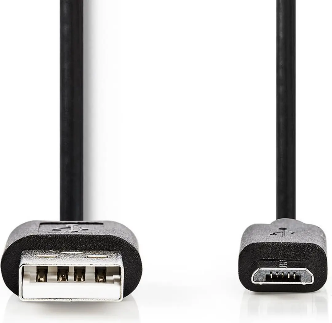 Nedis USB 2.0 A naar Micro-B Kabel 2m - 11W 480Mbps - Zwart
