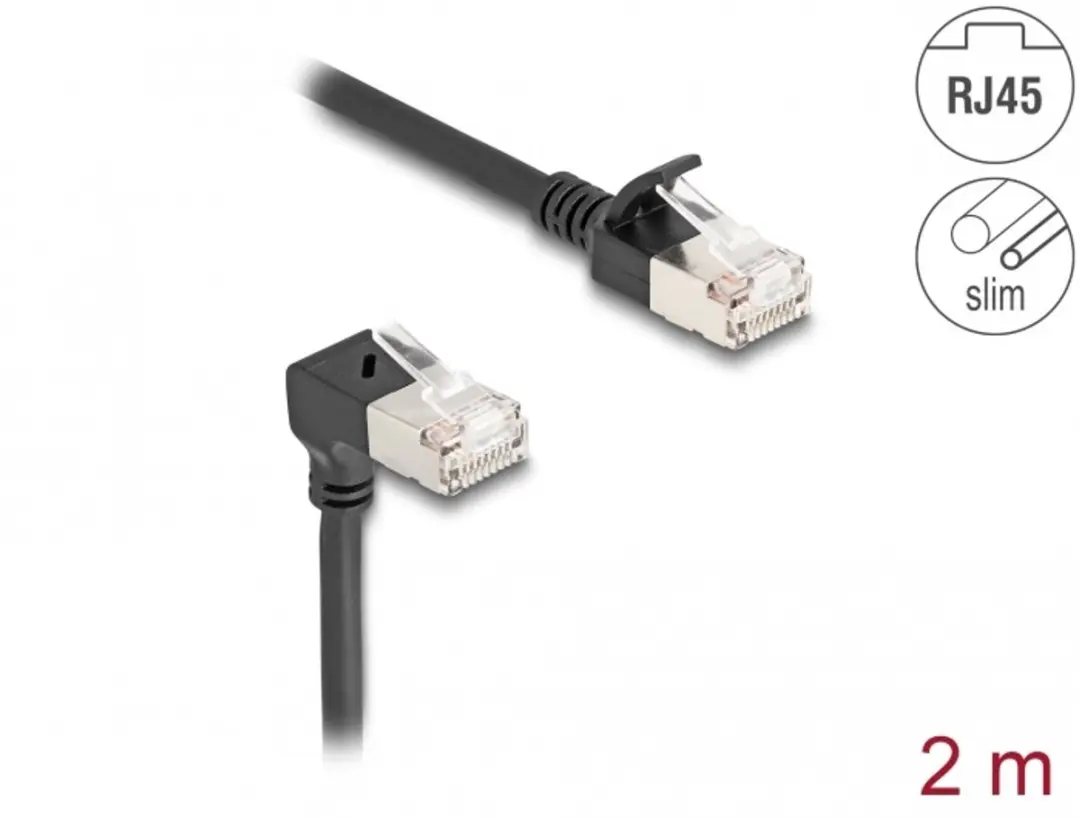 Delock Cat.6A S/FTP RJ45 Kabel 90°
