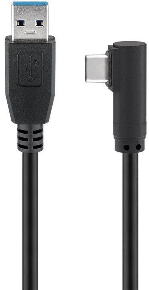 Goobay USB-A naar Haakse USB-C Kabel 3.2 Gen 1 1m - 10 Stuks