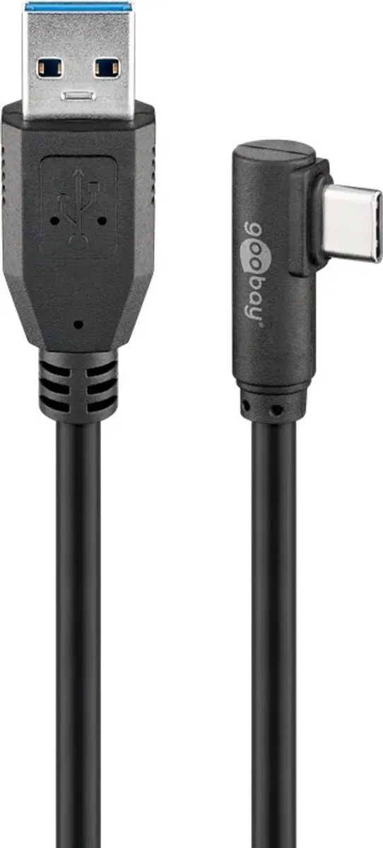 Goobay USB-A naar Haakse USB-C Kabel 3.2 Gen 1 1m - 10 Stuks