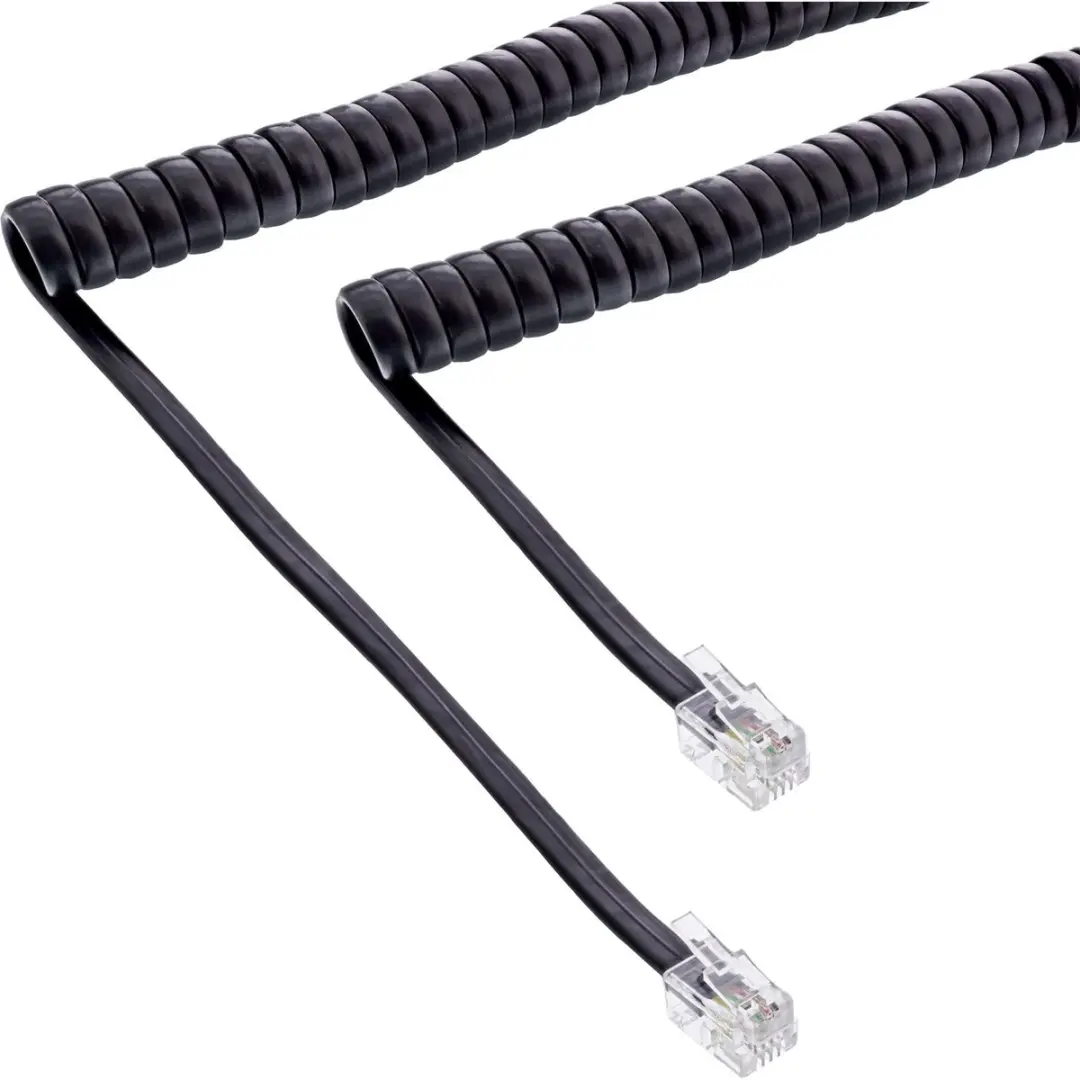 InLine RJ10 Telecom Crossover Spiraalkabel