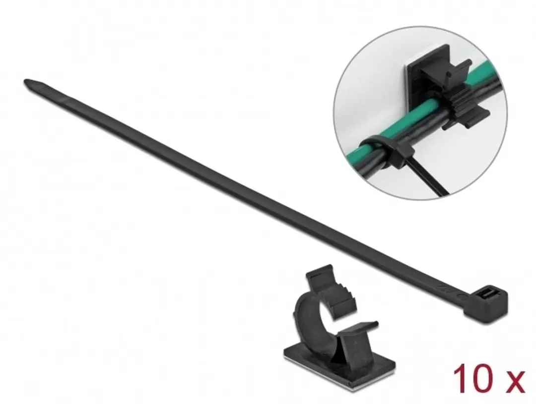Delock Tie-wraps met klem 7,2mm
