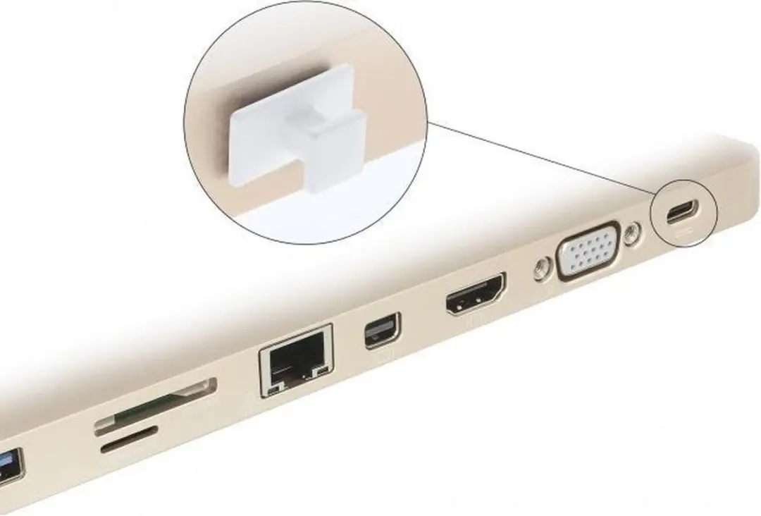 Delock USB-C Afsluitcover 10 Stuks - Wit