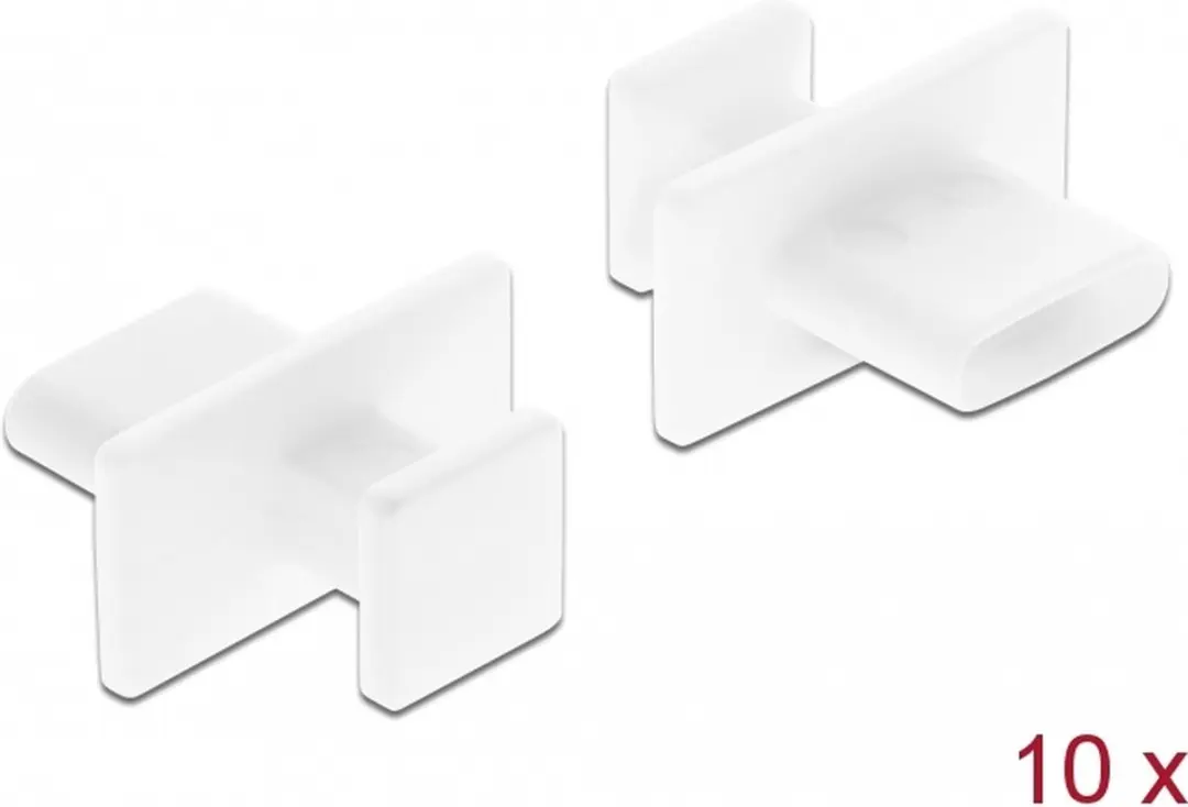 Delock USB-C Afsluitcover 10 Stuks - Wit