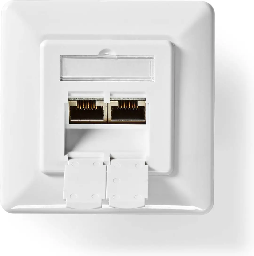 Nedis CCBW89200IV Netwerk Wanddoos 2x CAT6