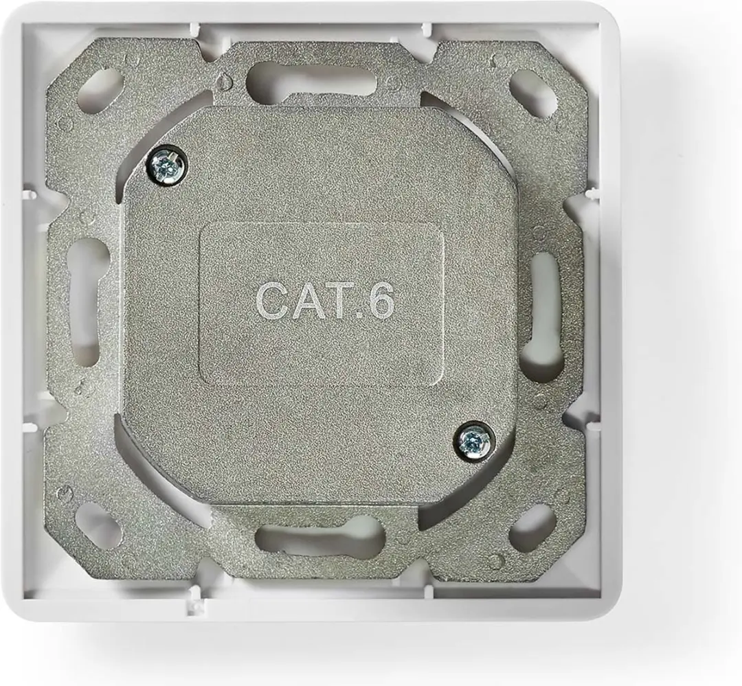 Nedis CCBW89200IV Netwerk Wanddoos 2x CAT6 - Goudverguld - Wit