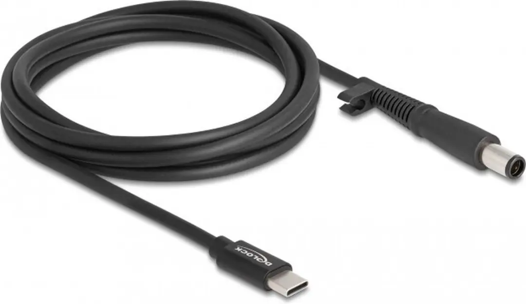 Delock USB-C naar HP/Compaq Laadkabel 7,4x5,0mm - 1,5m - Zwart
