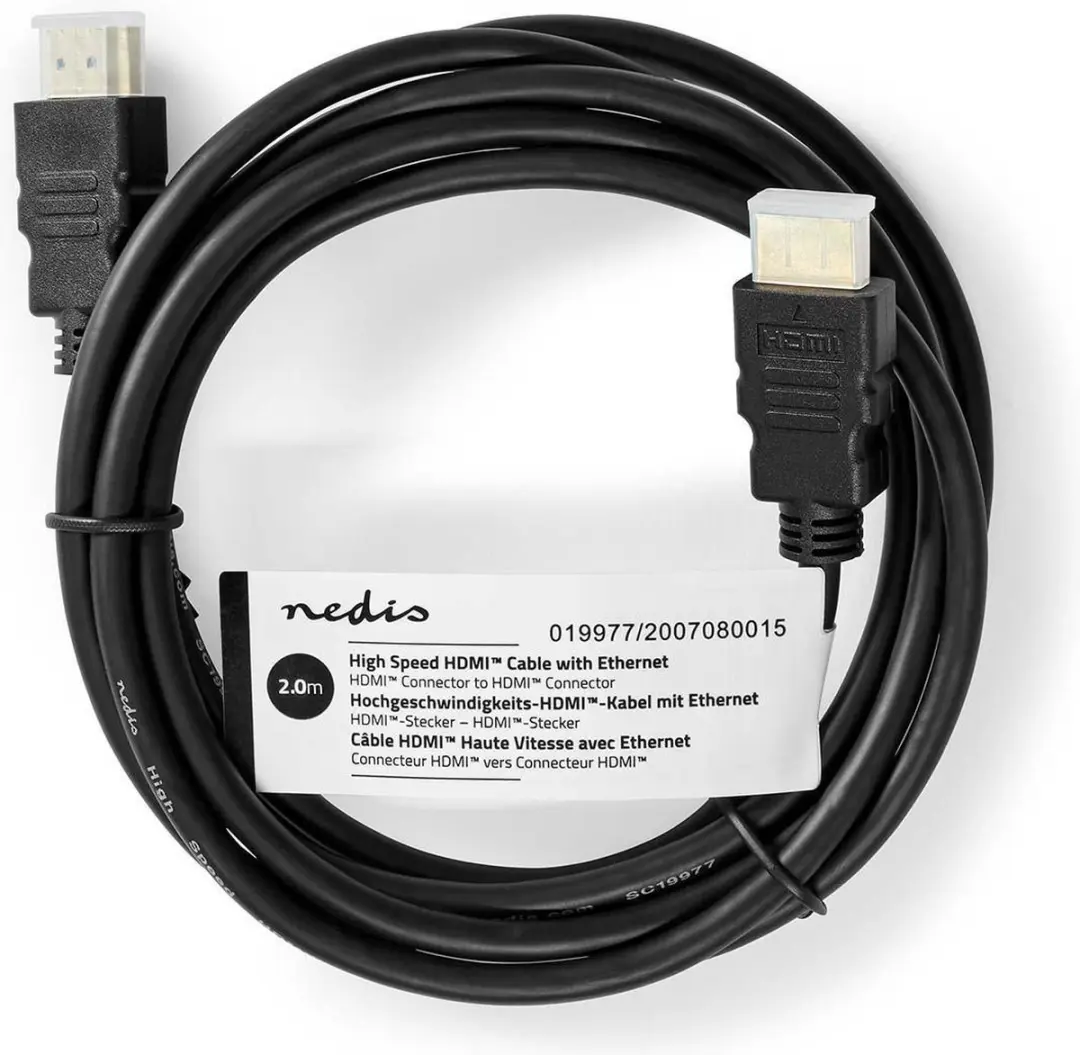 Nedis HDMI-Kabel CVGT34001BK20 2.0m - Zwart