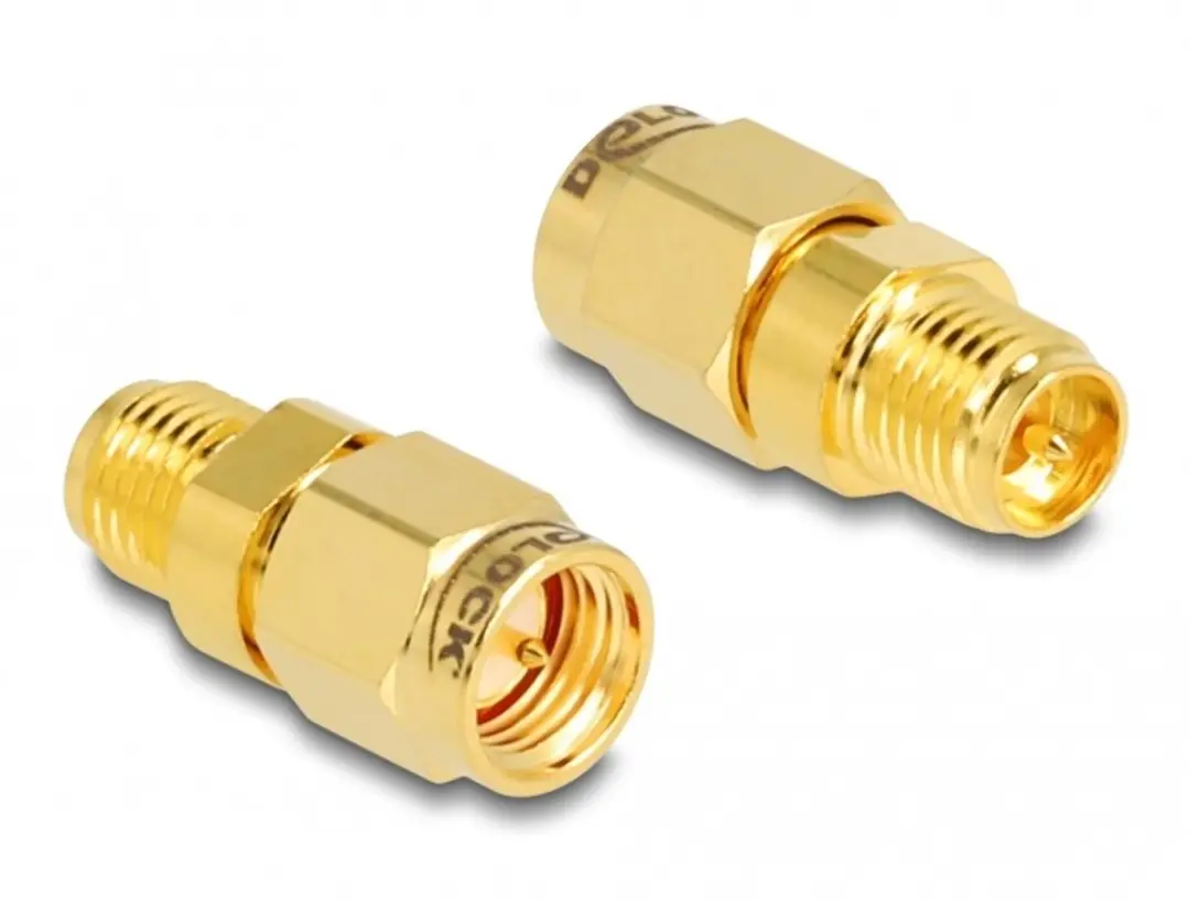 Delock RP-SMA Jack naar SMA Plug Adapter