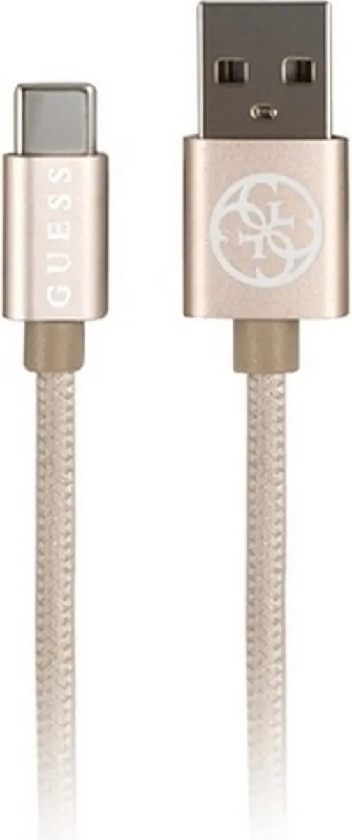 GUESS Gevlochten USB-A naar USB-C Kabel 1.5m