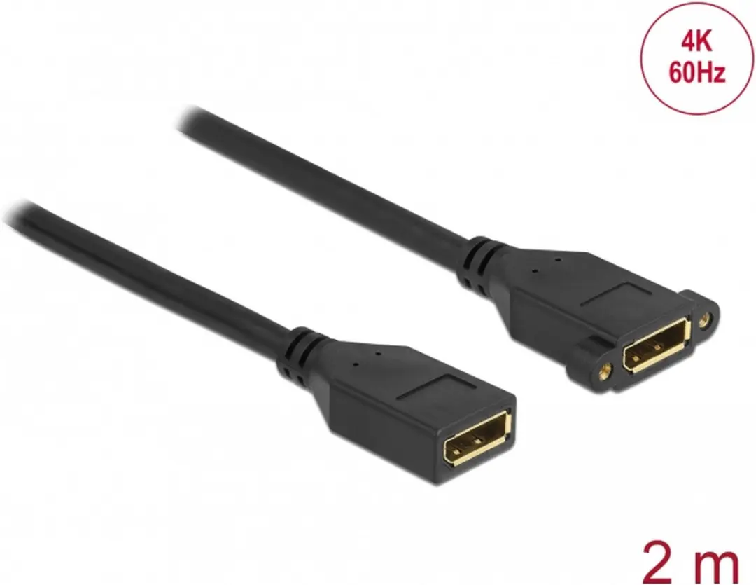 Delock DisplayPort Inbouwadapter 1.2 - 4K 60Hz - 2m - Zwart